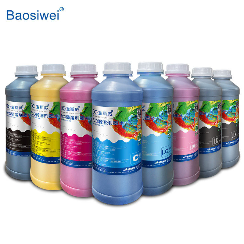 Baosiwei Eco Solvent Ink nadaje się do różnych głów druku / 8 kolorów